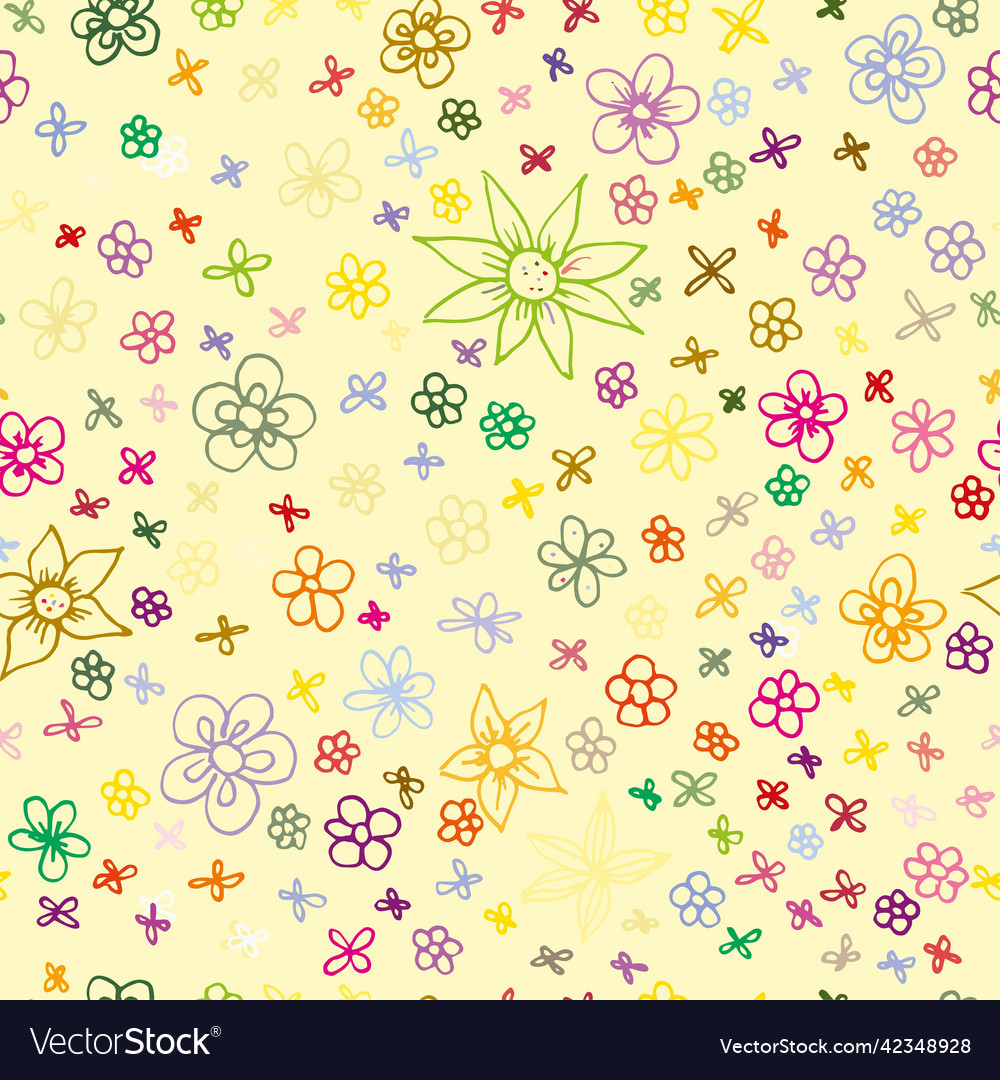 Decorative abstract seamless pattern with colorful