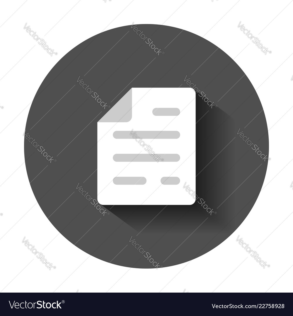 Document note icon in flat style paper sheet vector image Document note icon in flat style paper sheet