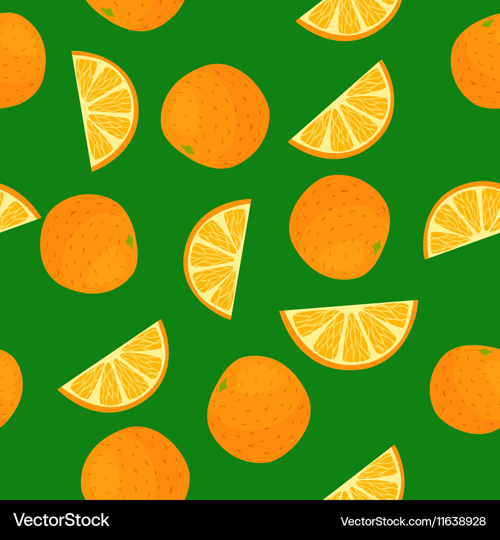 Fruits orange seamless patterns Royalty Free Vector Image