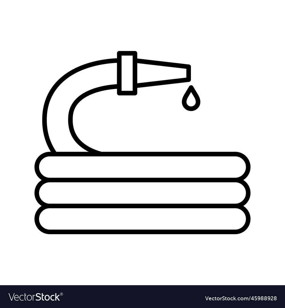 Garden hose icon fire pictogram isolated