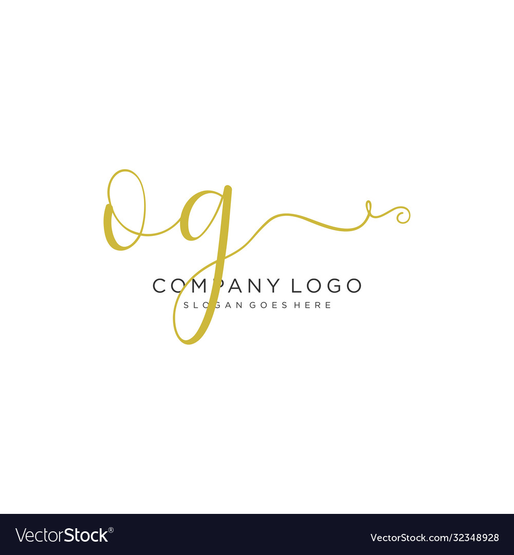 Og initial handwriting logo design