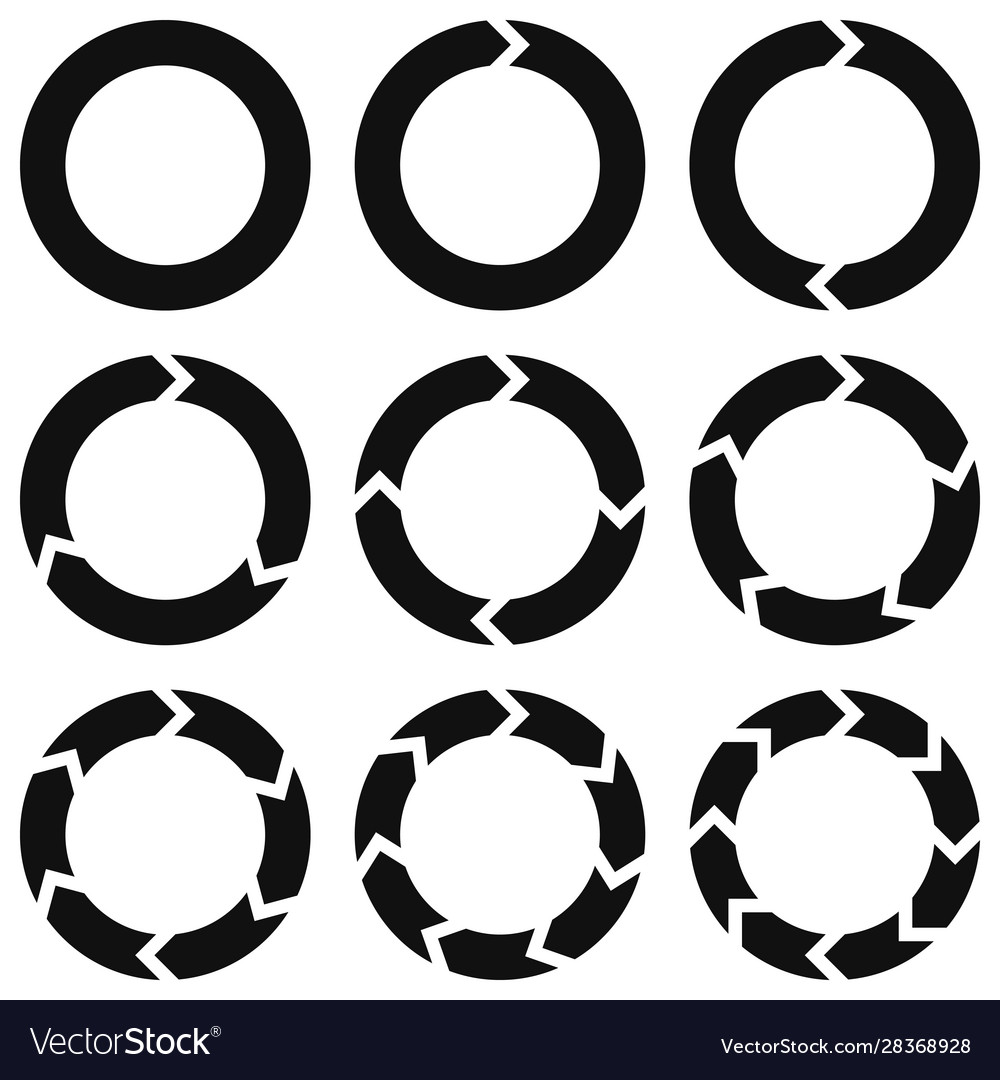 Round infographic elements template circular vector image Round infographic elements template circular