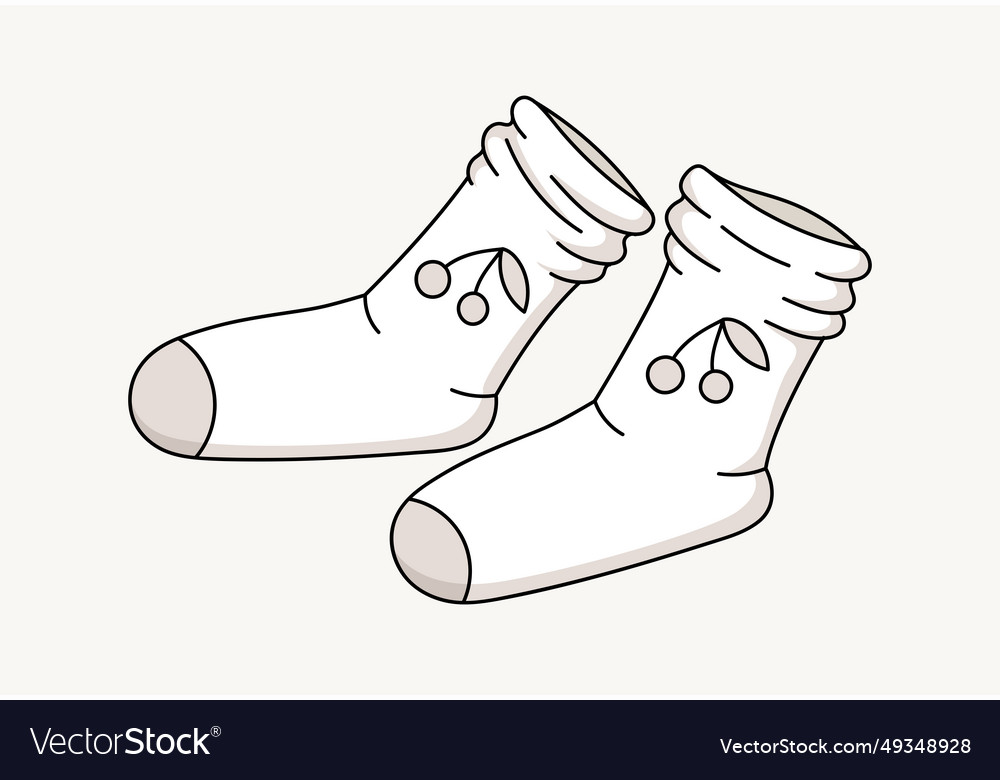 Sketch of socks concept Royalty Free Vector Image