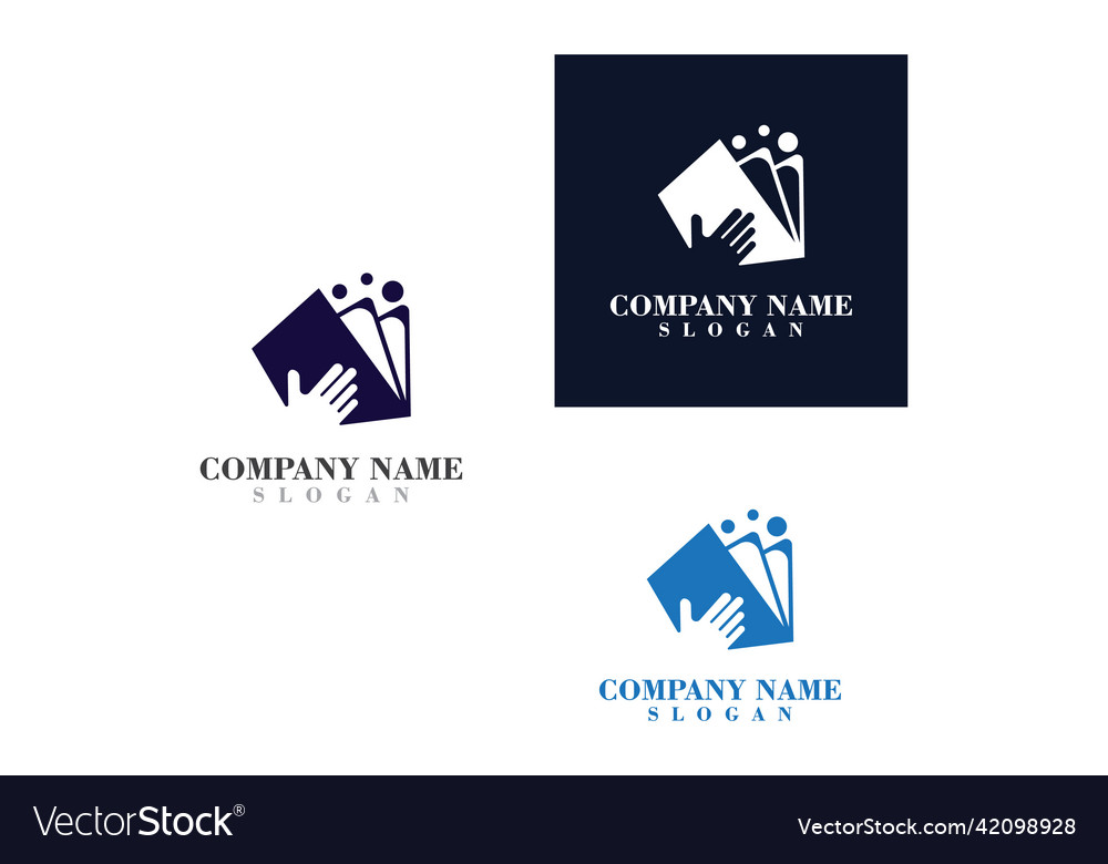 Tech with book logo template technology learn vector image Tech with book logo template technology learn