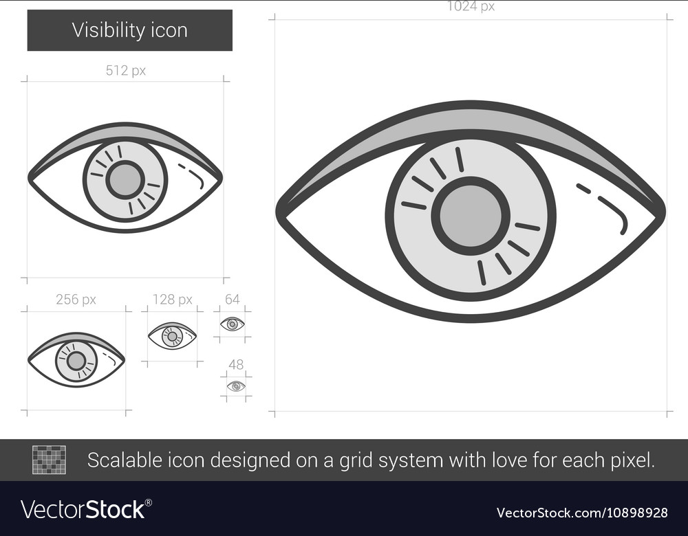 Visibility line icon