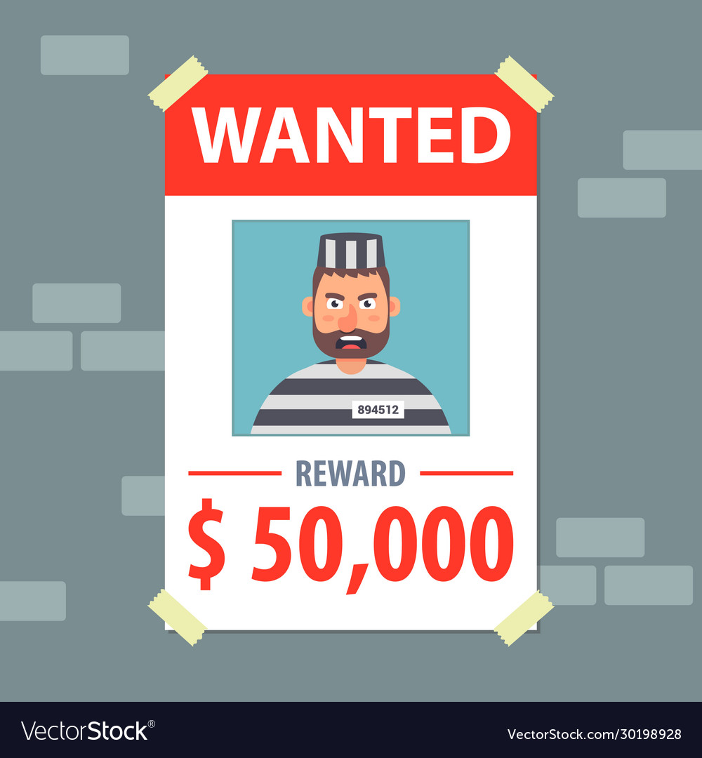 Wanted flyer search for a bandit