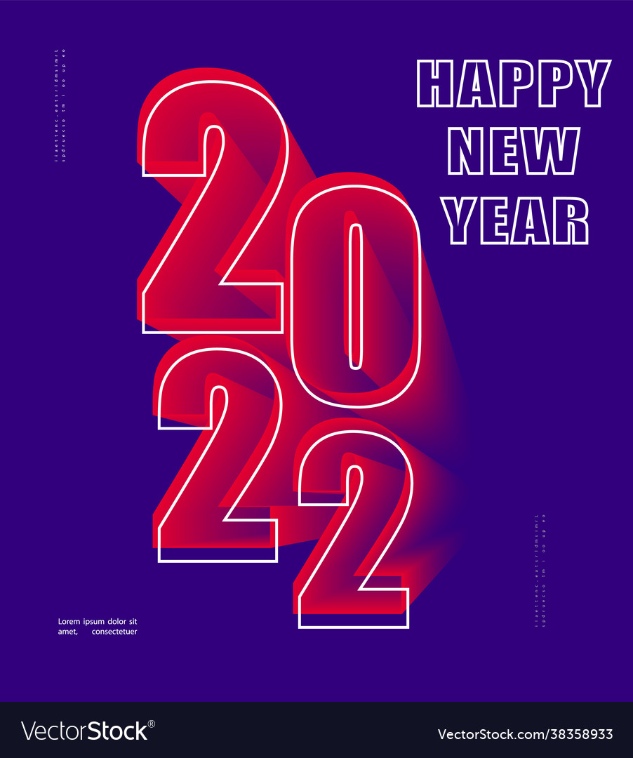 2022 happy new creative concept