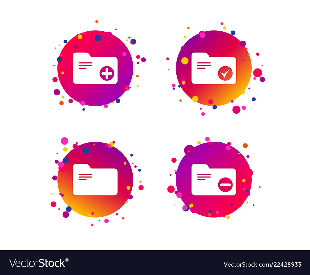 Accounting binders icons add document symbol vector image Accounting binders icons add document symbol