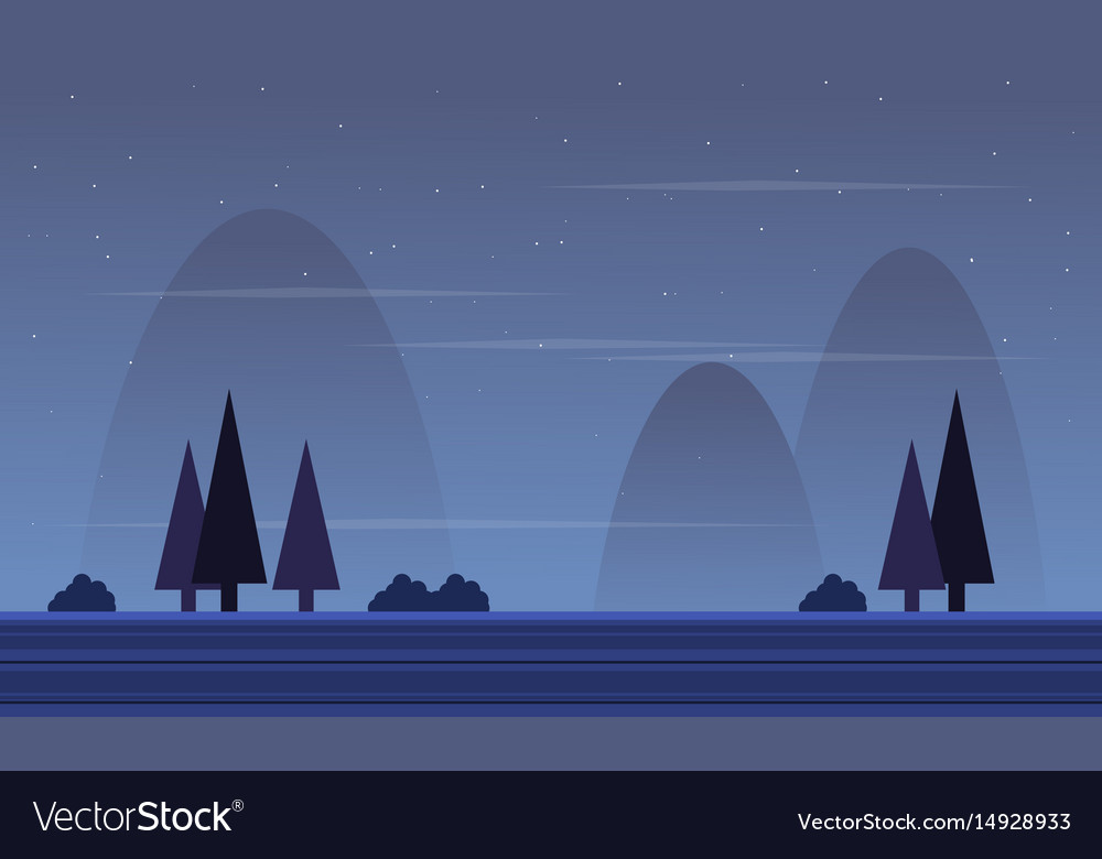 Collection game background with spruce scenery
