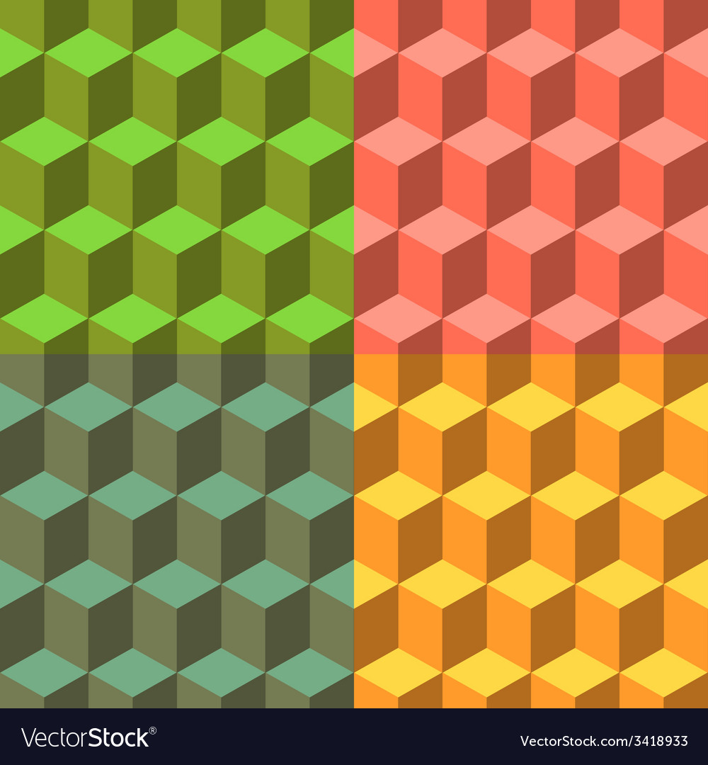 Cube set of seamless backgrounds