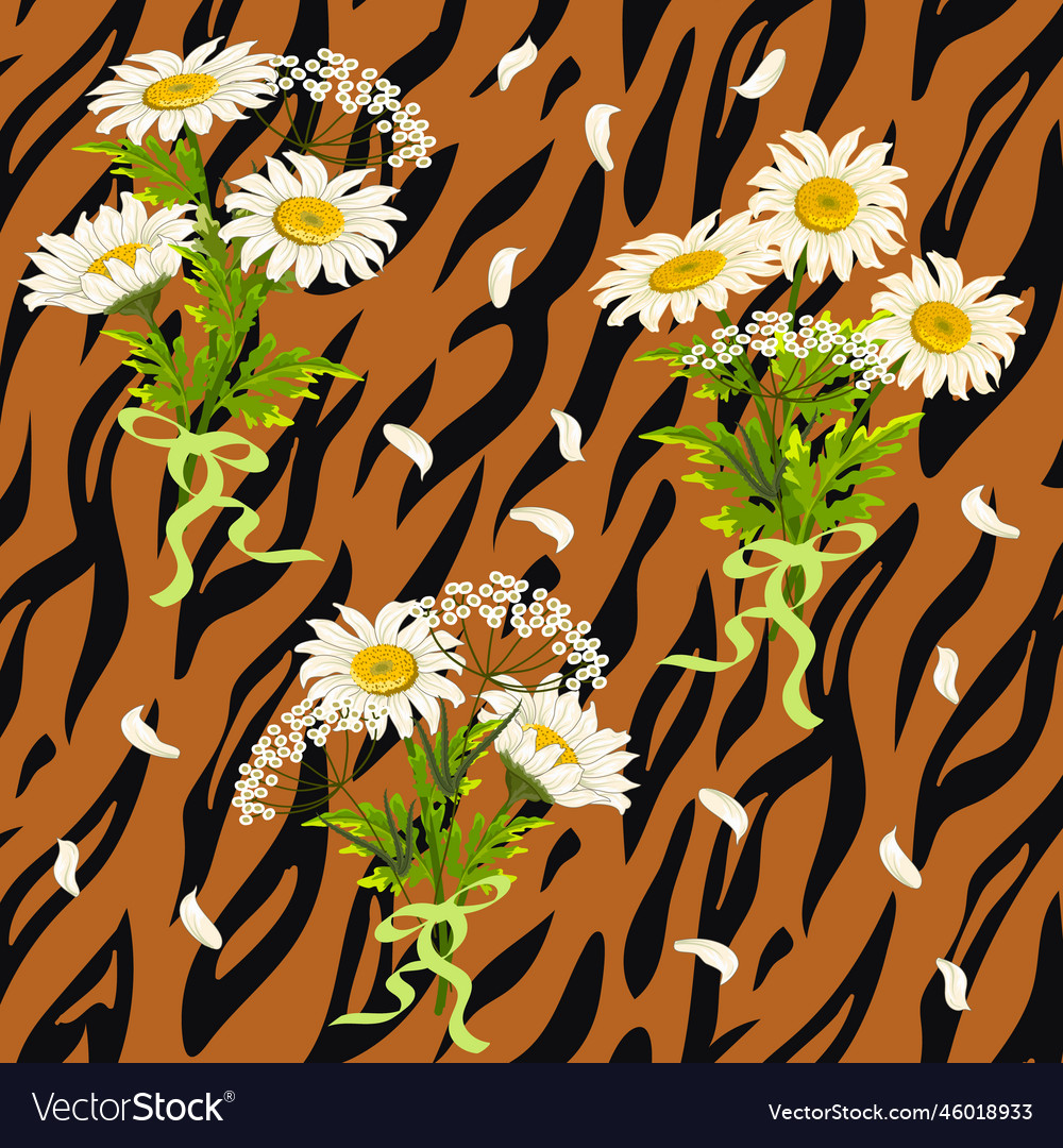 Daisies on an abstract background