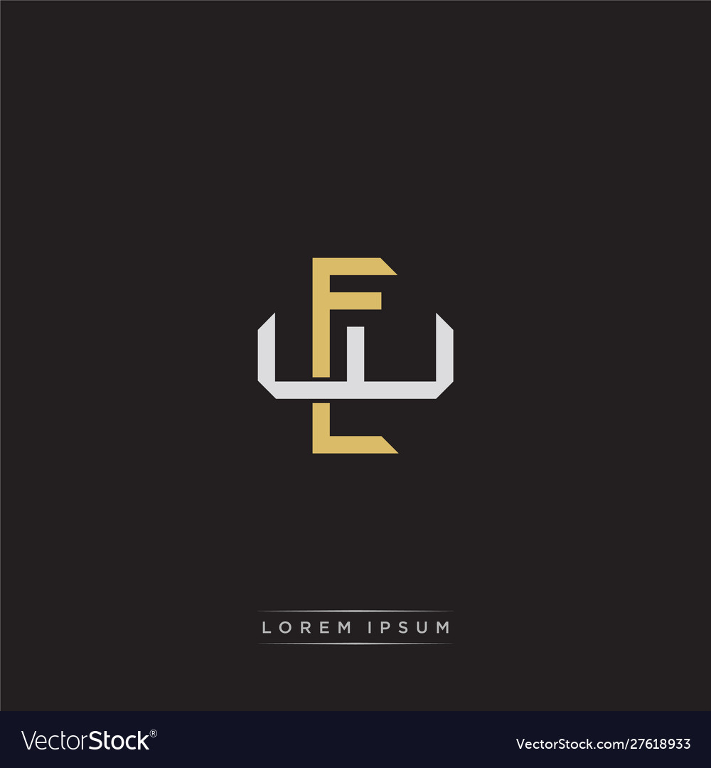 Ew initial letter overlapping interlock logo