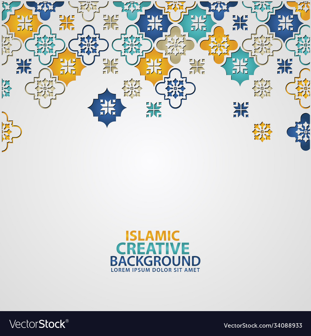 Islamic design greeting card background template