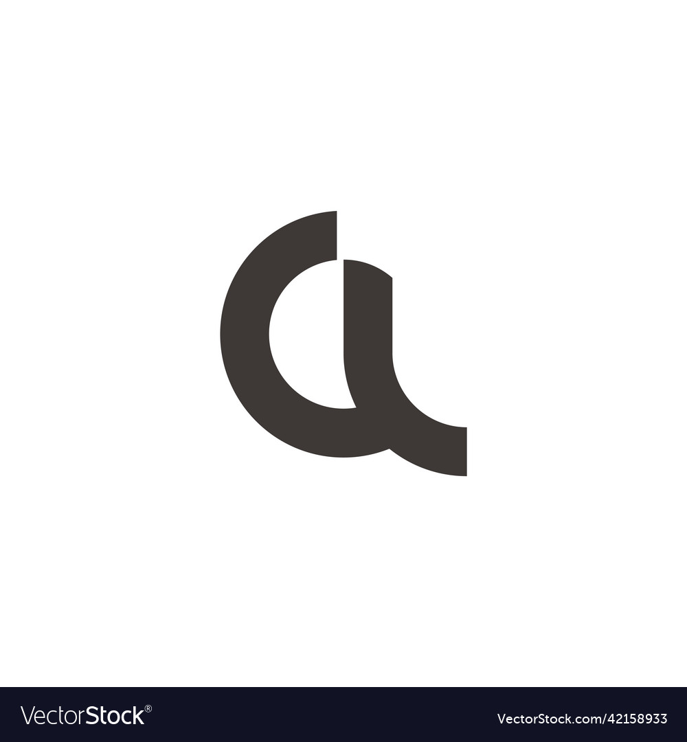 Letter cl simple geometric curves logo