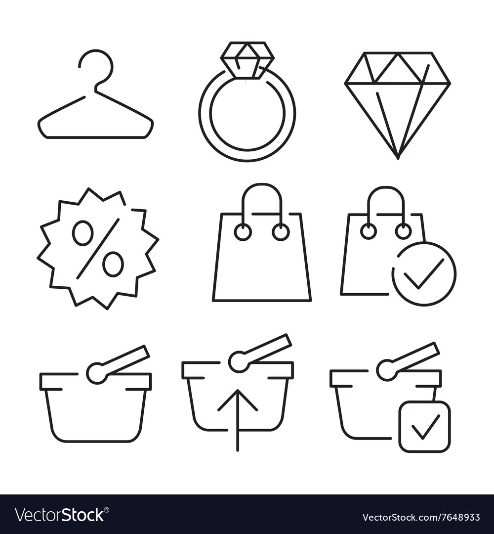 Linear flat color icons for uiux use