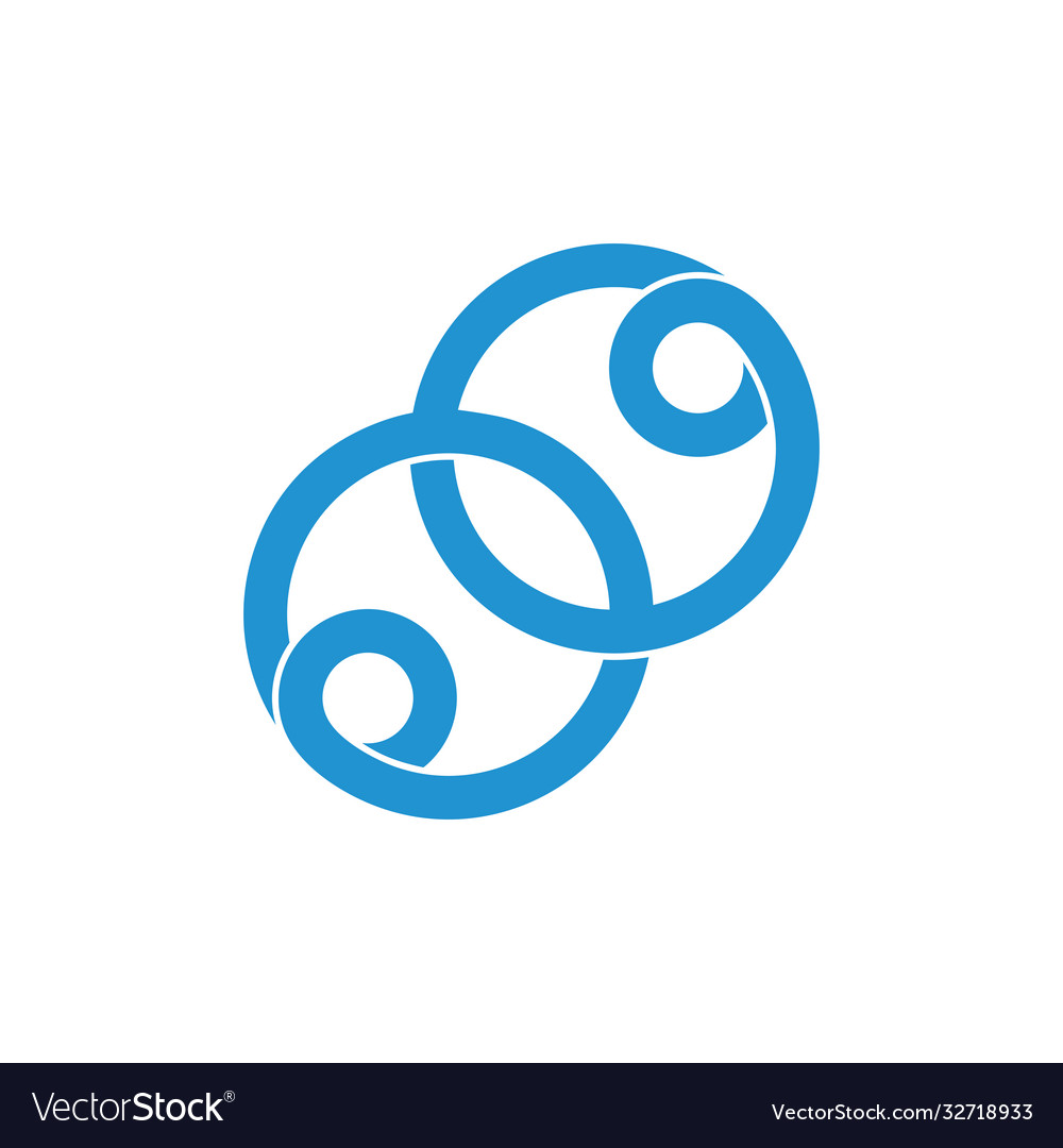 Linked loop circle ring logo