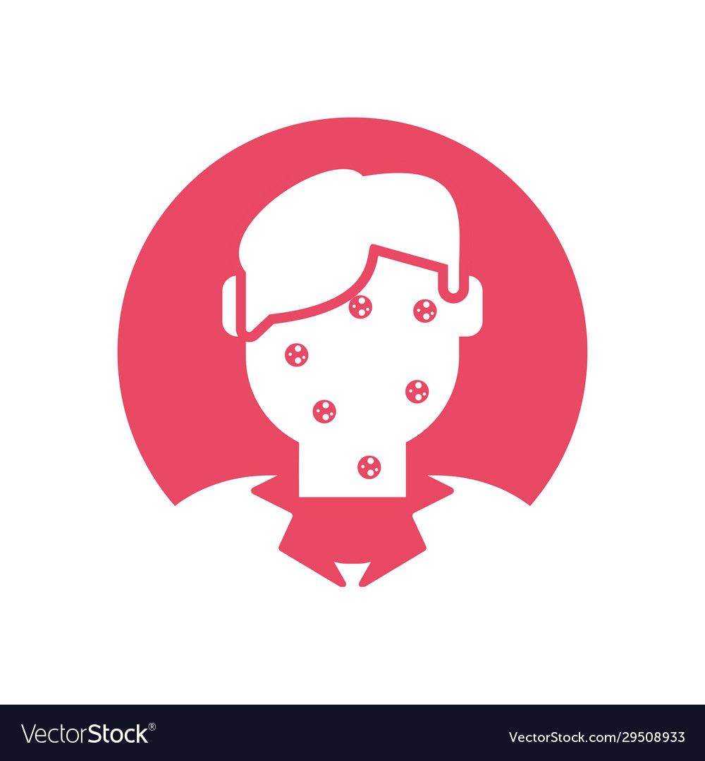 Man with varicella block style icon