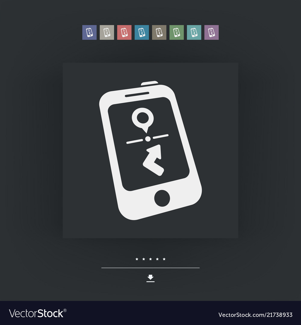 Mobile navigation system vector image Mobile navigation system