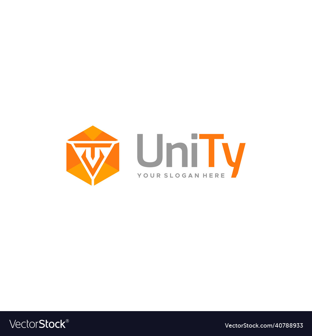 Modern letter mark initial ut unity logo design vector image Modern letter mark initial ut unity logo design