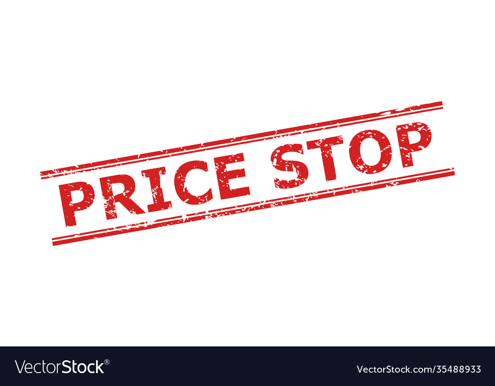 Price stop seal with grunge texture and double Vector Image