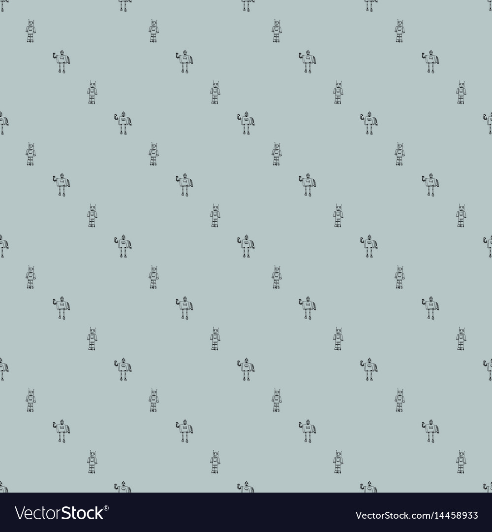 Robot doodles pattern