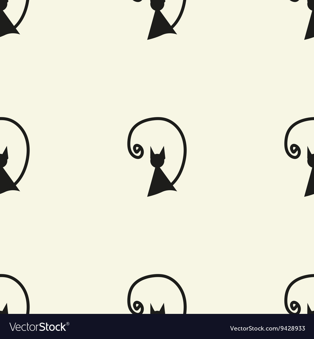 Seamless cat pattern print color stock