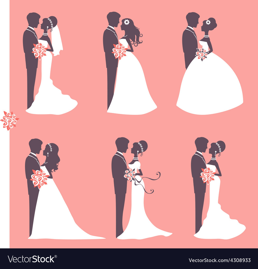 Silhouette Hochzeit Paare