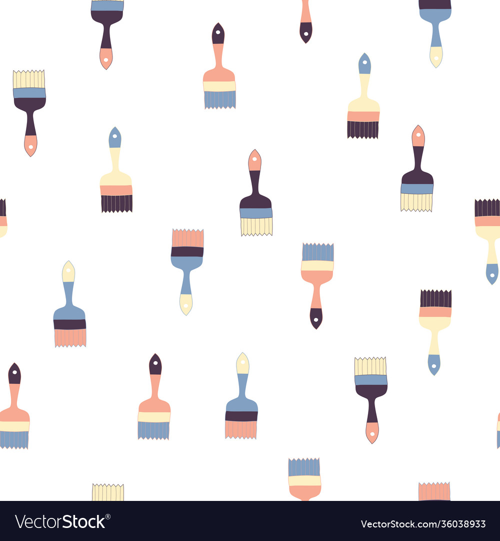 Simple brush doodle repeat pattern vector image Simple brush doodle repeat pattern