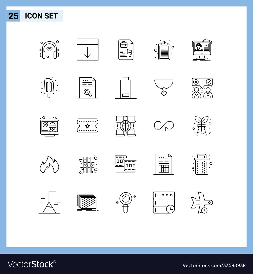 25 universal lines set for web and mobile