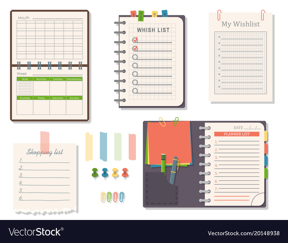 Agenda list business paper clipboard
