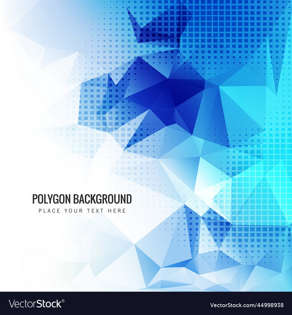 Blue polygonal modern background Royalty Free Vector Image