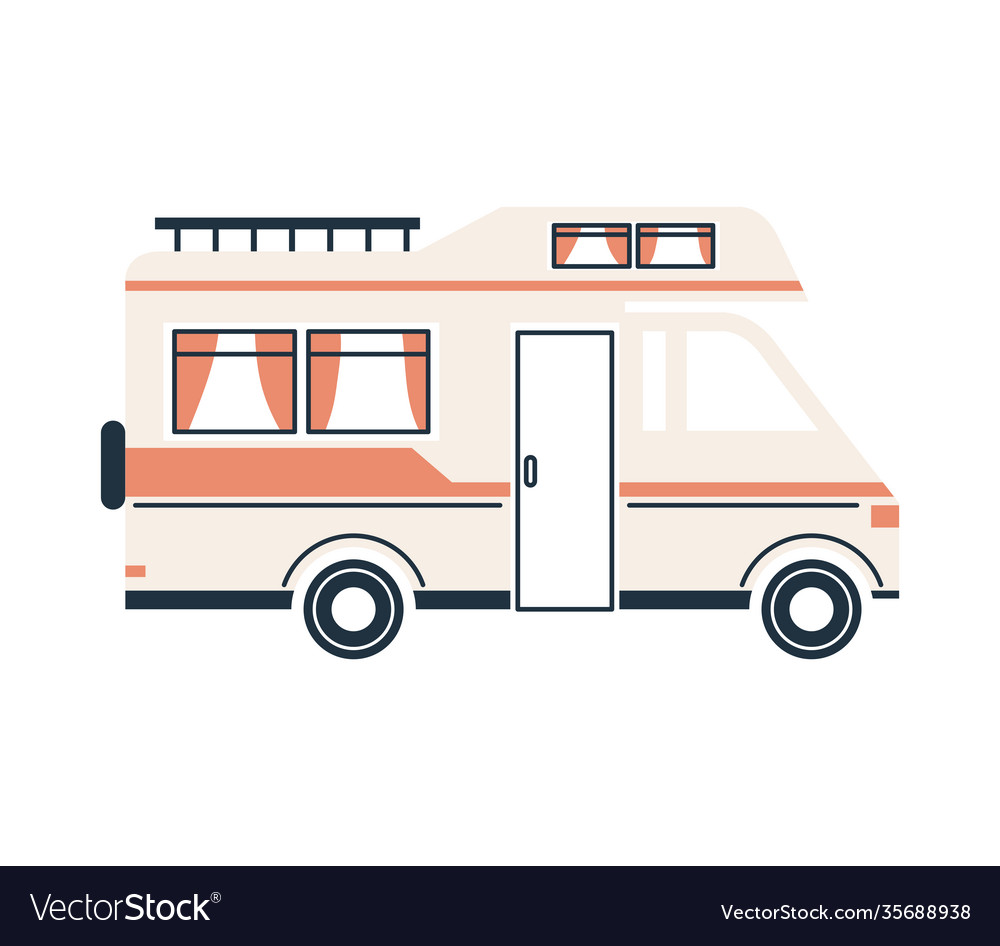 Camper van white design Royalty Free Vector Image