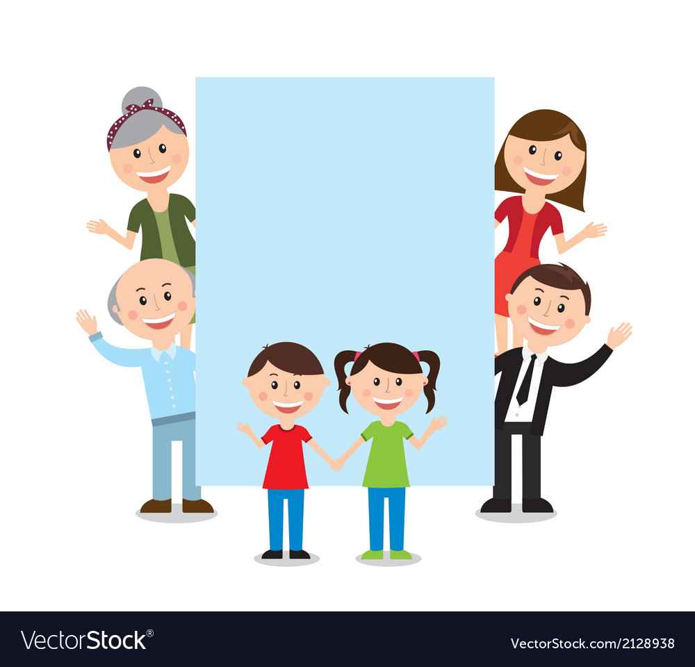 Family design over white background