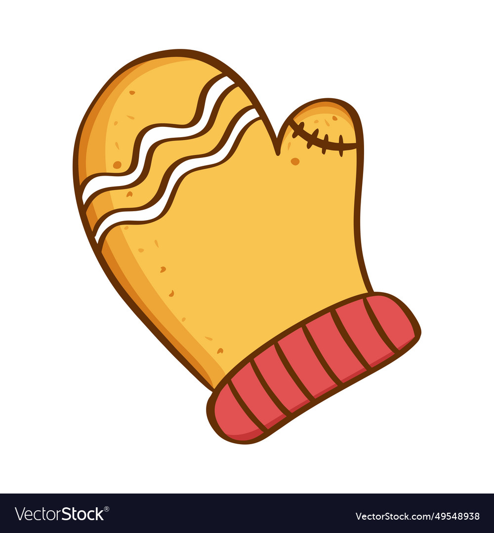 Gingerbread cookies are a christmas glove vector image Gingerbread cookies are a christmas glove