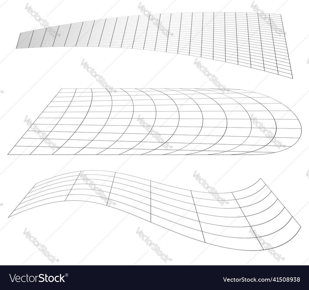 Graticule grid mesh plane with deform distortion