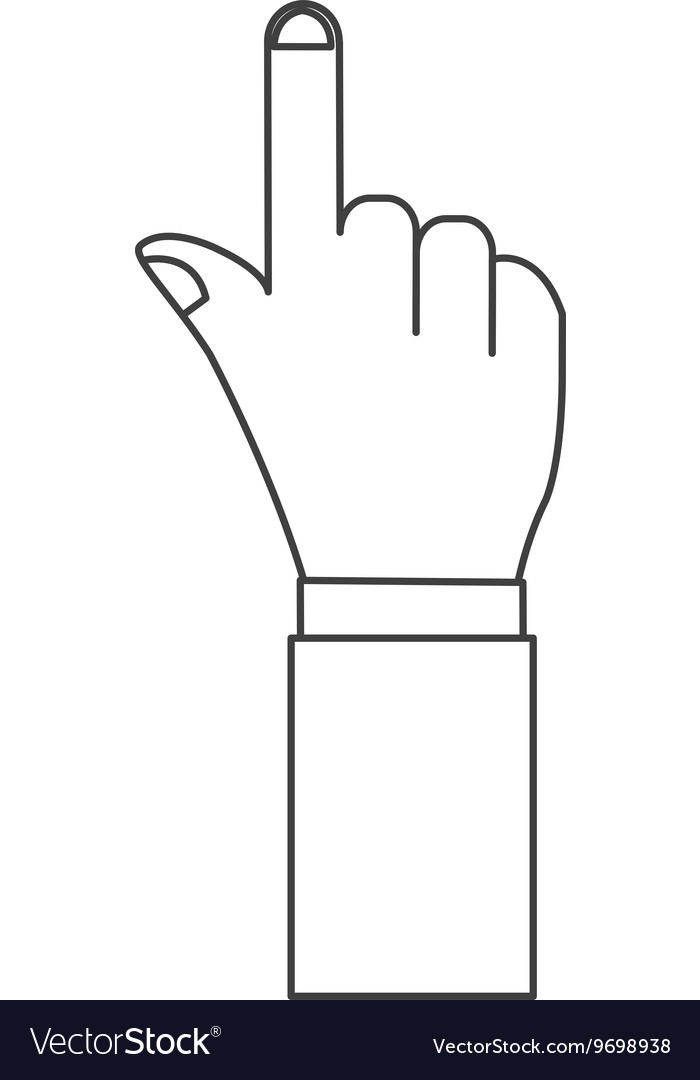 Hand pointing with index finger icon