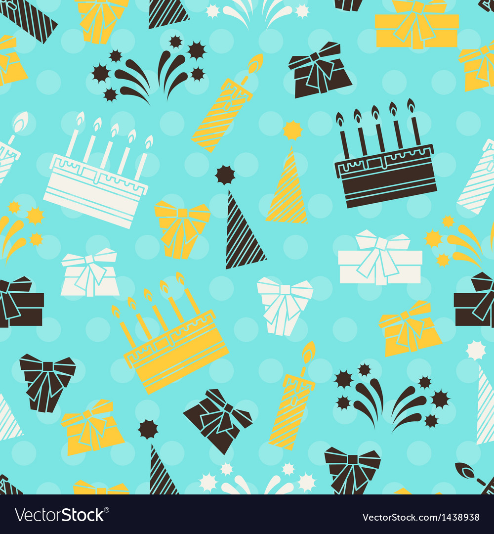 Happy birthday party seamless pattern