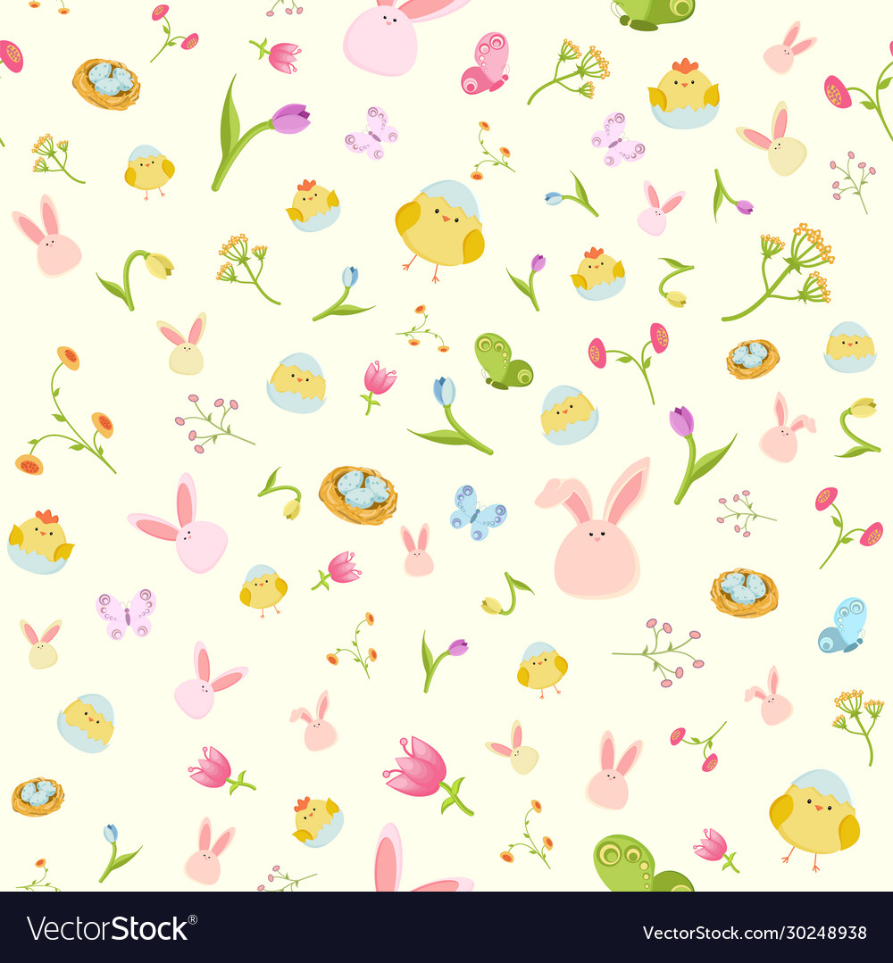 Happy Easter Ornaments And Decorative Elements Vector Image Happy Easter Ornaments And Decorative Elements Vector Image