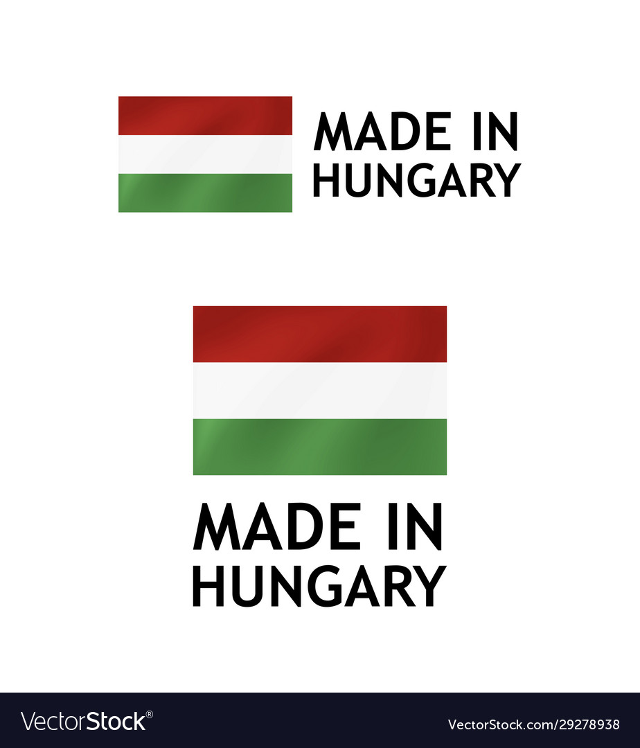 Made in hungary label tag template