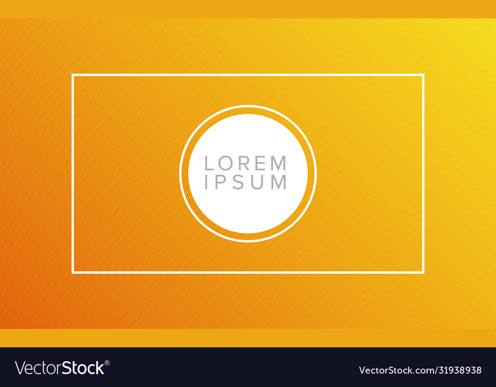 Orange gradient background with frame and circle