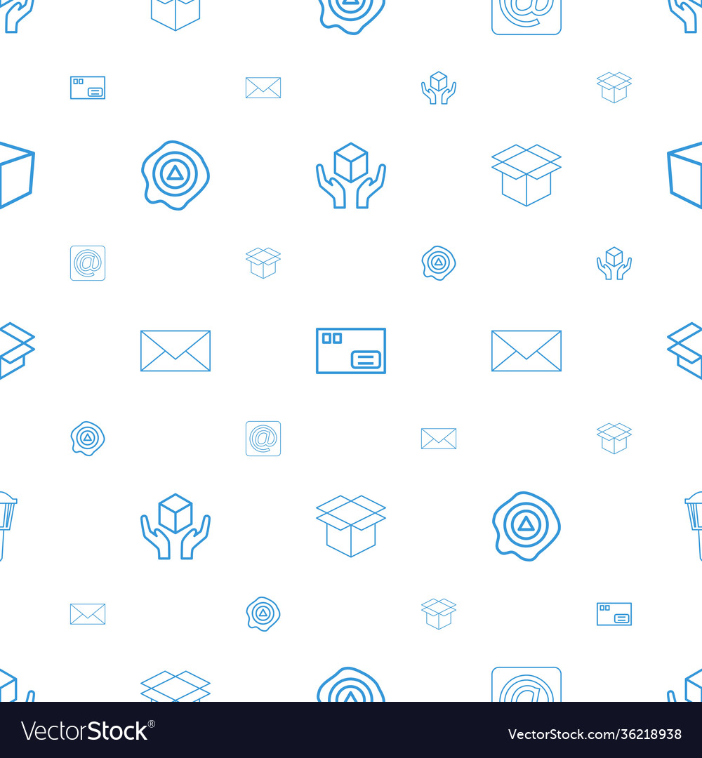 Post icons pattern seamless white background