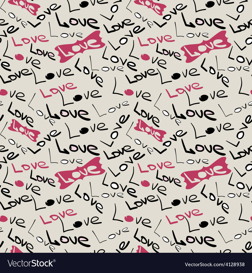 Seamless love pattern Royalty Free Vector Image