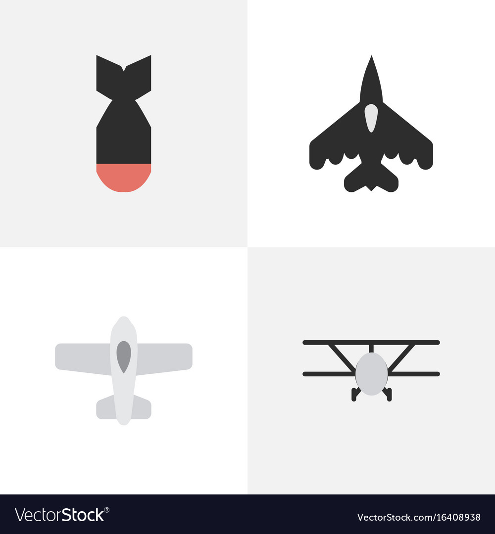 Set of simple plane icons