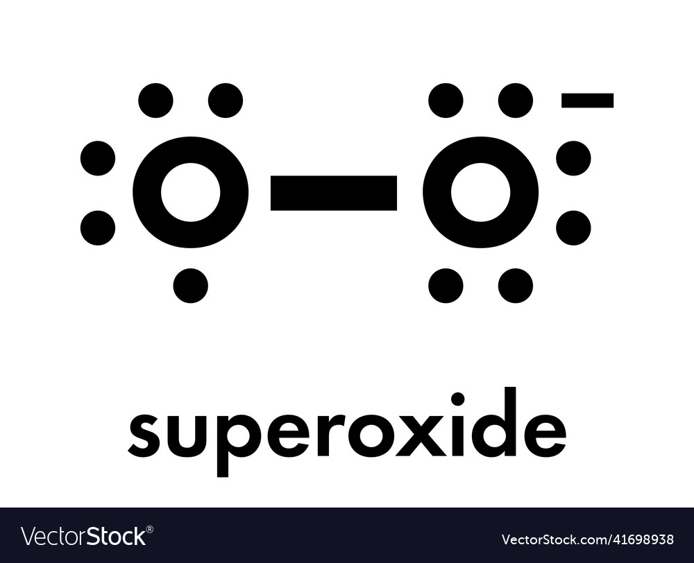 Superoxide free radical skeletal formula