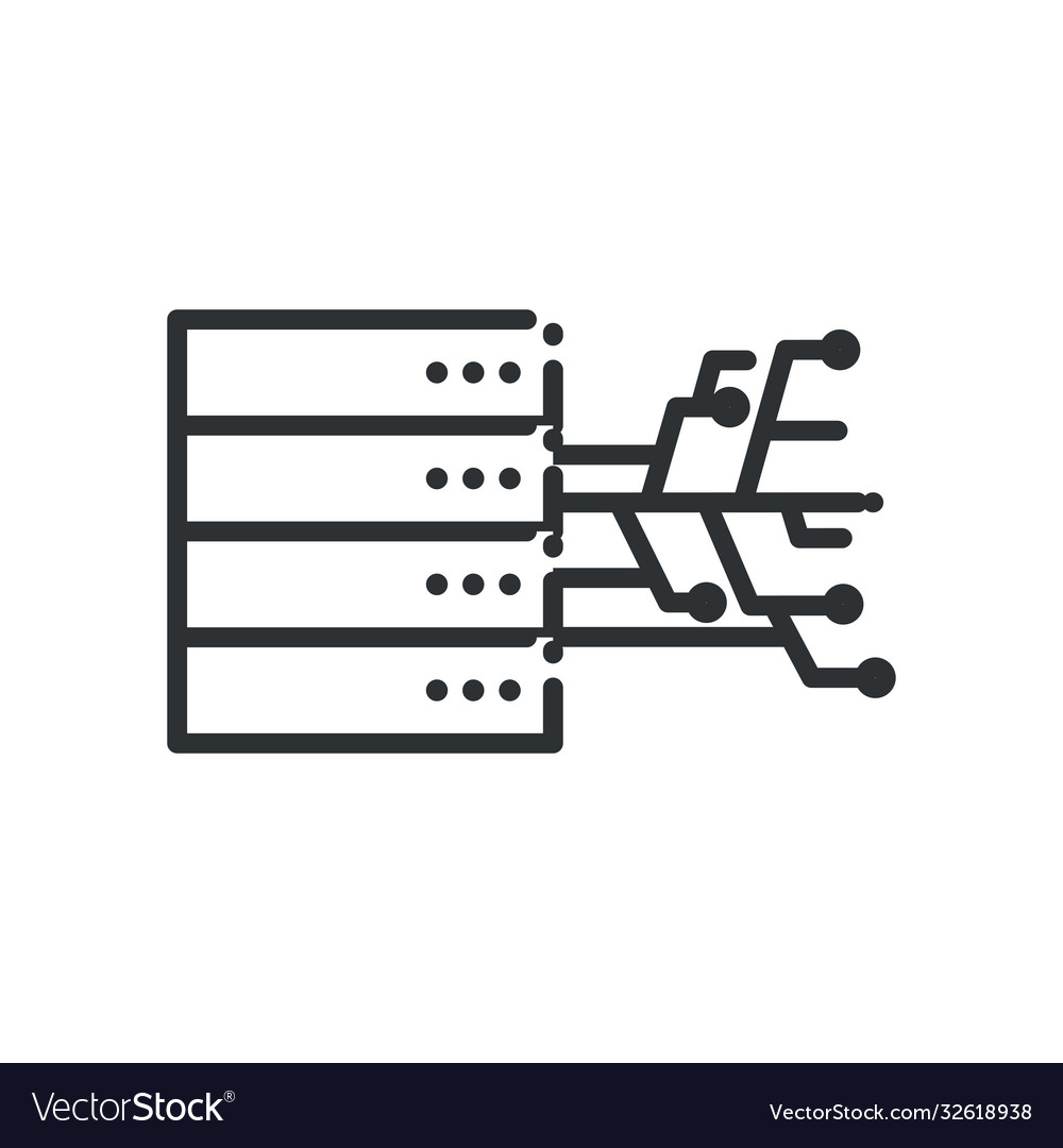 Web-Hosting mit Schaltnetz-Symbol