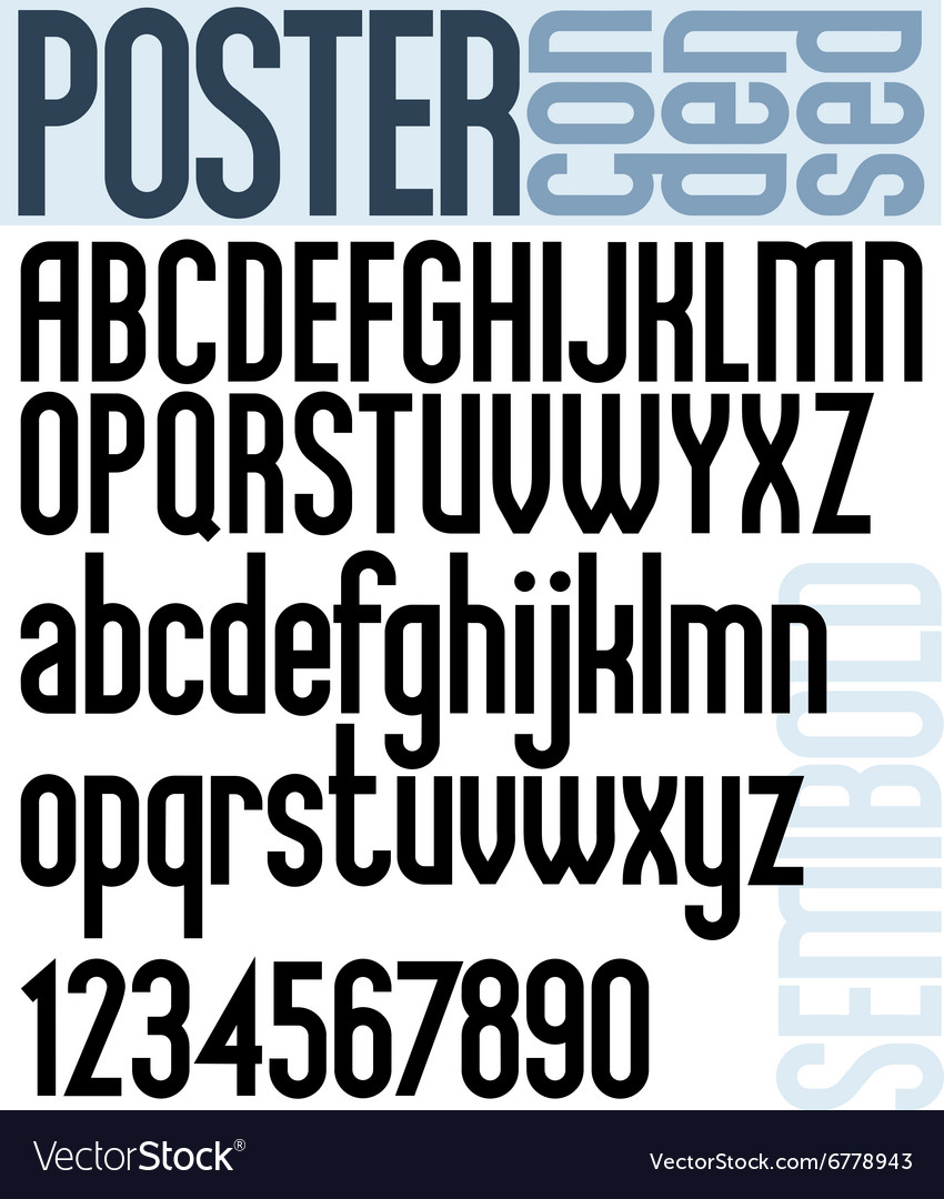 Black Condensed Font - Numbers & Letters