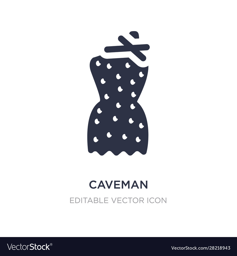 Caveman icon on white background simple element vector image Caveman icon on white background simple element