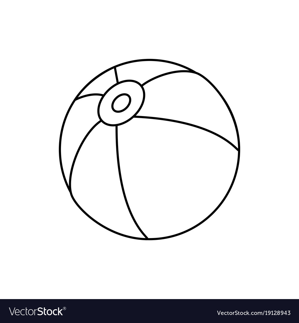 Isolated beach ball design Royalty Free Vector Image