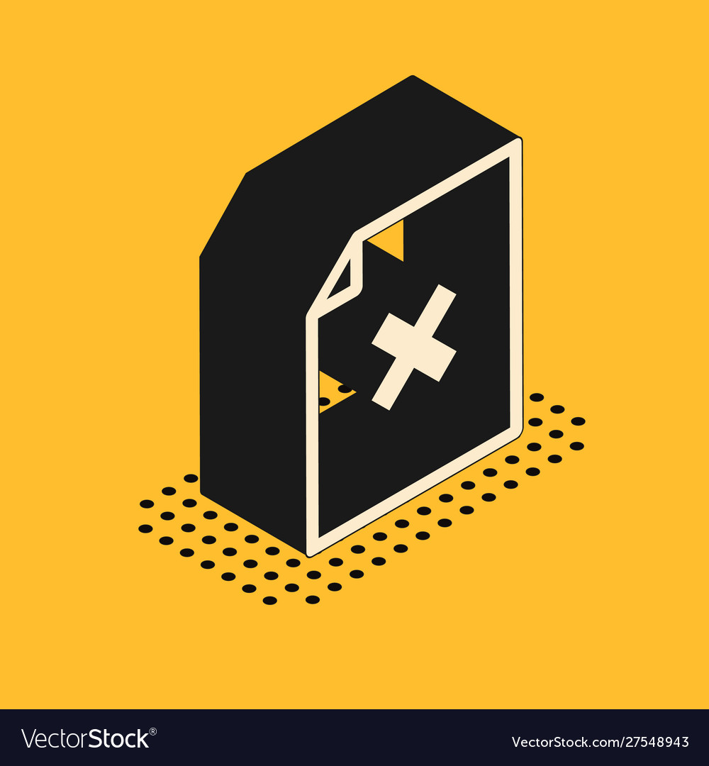 Isometric delete file document icon isolated Vector Image Isometric delete file document icon isolated