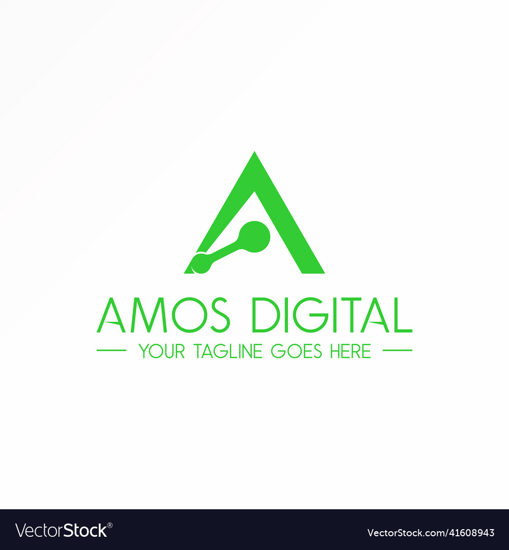 Letter or word a font like triangular with digital Vector Image Letter or word a font like triangular with digital
